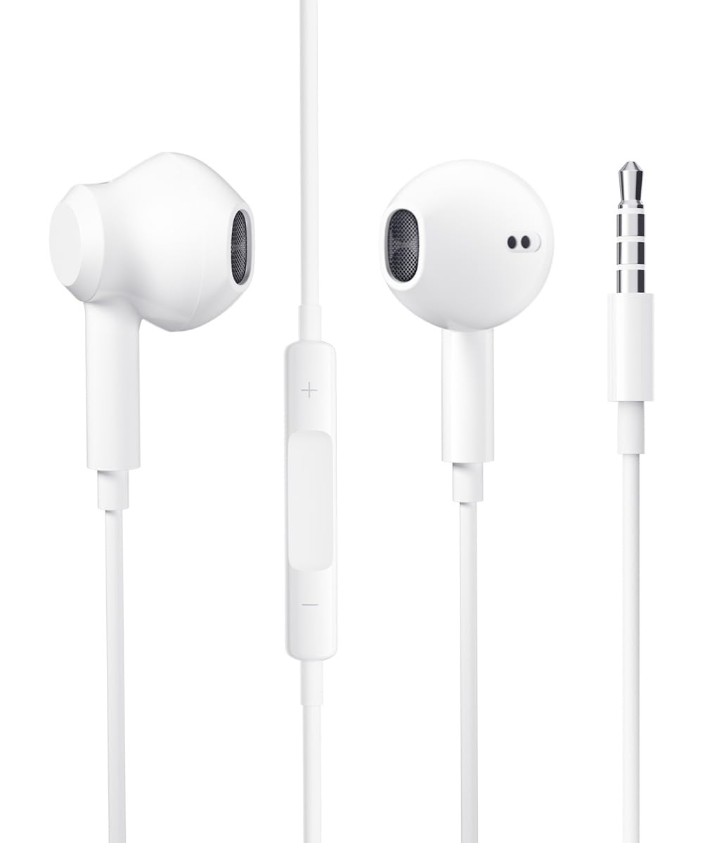Kabelgebundene Kopfhörer, In-Ear-Kopfhörer, Kopfhörer mit Mikrofon und Kabel, Rauschunterdrückung, Stereo-Sound, Lautstärkeregler, Universalmikrofon für alle 3,5 mm Geräte