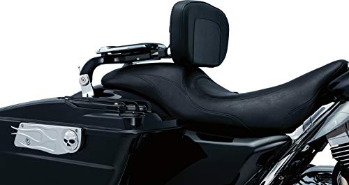 Kuryakyn 1661 Multi-Purpose Driver/Passenger Seat Backrest With Folding Luggage Rack System For Harley-Davidson And Indian Motorcycles, Black/Chrome #TOP1