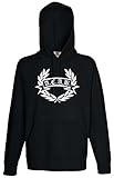 Sehr hoher Tragekomfort World-of-Shirt Unisex Kapuzensweat ACAB Hooligan Lorbeerkranz Hoodie-M