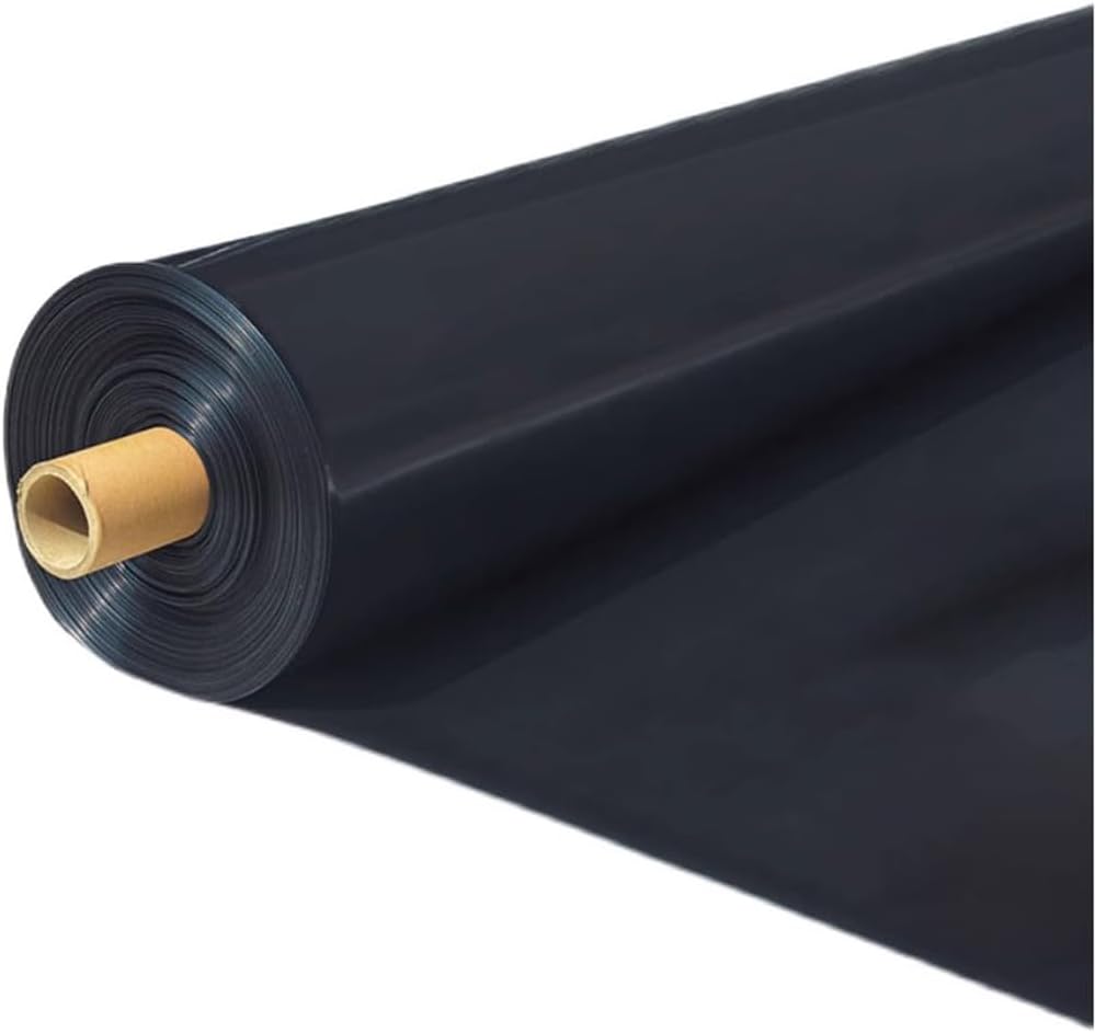 Heavy-Duty Black Rubber Pond Liner Tarp, 0.22mm Thick HDPE Underlay for Garden Fish Ponds, Preformed Liners, 700x100cm (275x39in) - Durable Outdoor Water Feature Solution