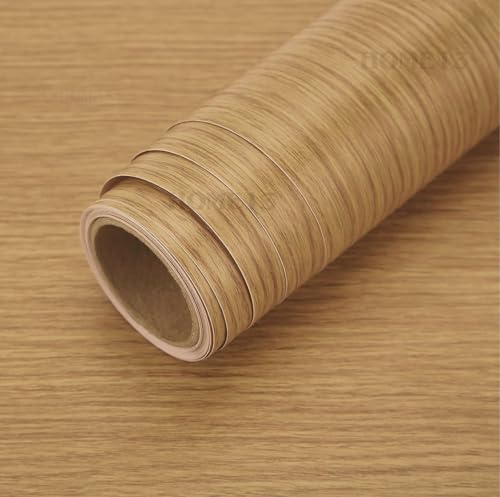 Image of HOME13 Self Adhesive Wood Grain Wallpaper for Furniture Vinyl Sticker Wooden Door Desktop Wall Paper Kitchen Wallpaper (2 feet by 5 feet, Oak Wood)
