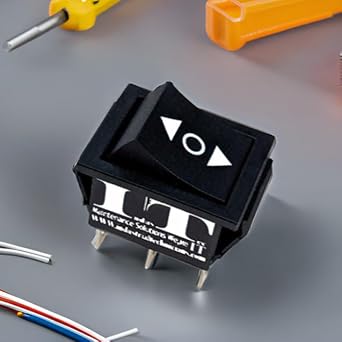 IndusTec DPDT 20 AMP-6 Pin On/Off/On 3 Position Maintained Latch Lock Rocker Switch Polarity Reversing Double Pole Double Throw 12V DC Motor Control