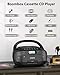 Boombox Cassette CD Player Combo with Bluetooth5.3,FM Radio,Remote Control,Tape Recording,Dual Stereo Speakers,Built-in 4000mAh Rechargeable Battery,3.5mm Earphone Jack/AUX/USB for Home,Senior,Gifts