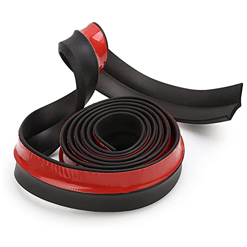 2.5M Spoiler Avant Universel, Rubber Front Bumper Lip, Universel Caoutchouc pare Chocs Arrière Avant Voiture Adhésif, Spoiler Lèvre Avant Auto Adhésif, pour pare Chocs Avant et Arrière Voiture
