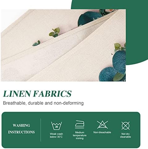 Sage Green Table Runner Eucalyptus 180x30cm Linen Rustic Table Runner for Coffee Table Dining Table Home Spring Summer