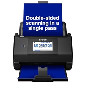 Epson WorkForce ES-580W Wi-Fi High-speed Auto Feed Colour Scanner with Touchscreen and OCR Software