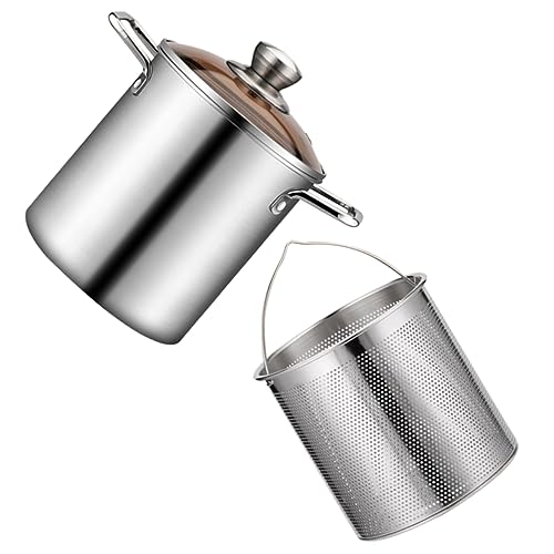ULTECHNOVO Stainless Steel Deep Fryer Fry Basket 1 Set of Fryer Pot Basket for Kitchen