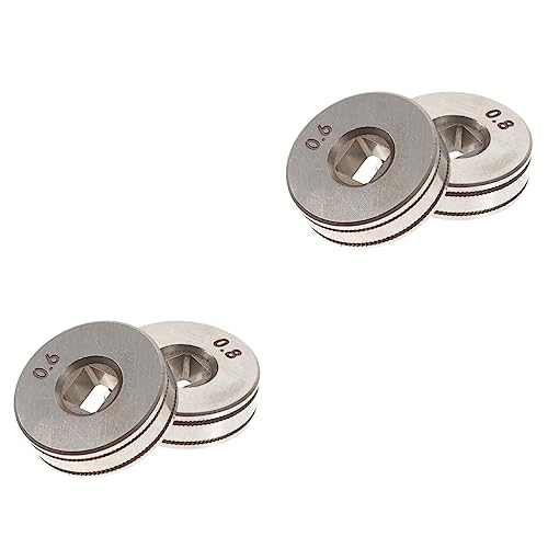 Mobestech 4 Piezas Rodillo impulsor de alambre piñones de cadena de rodillos mecánicos piezas de equipo de soldadores rodillo para alimentador de alambre rodillo alimentador de alambre acero