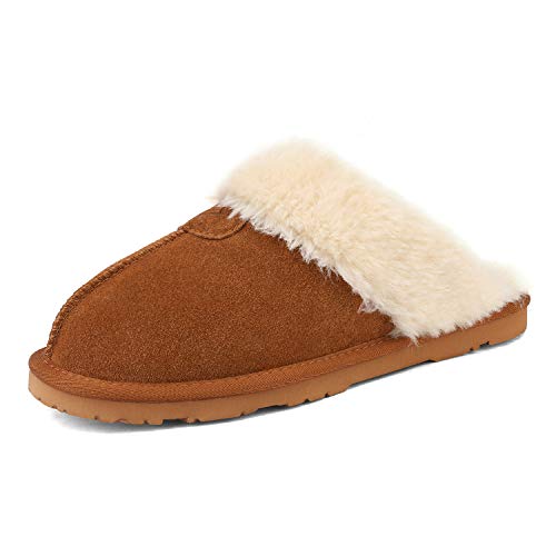 DREAM PAIRS Women's Chesnut Cozy Indoor Outdoor Slip on Winter House Slippers Size