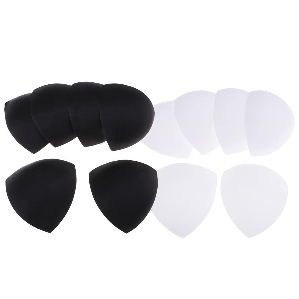 MERISHOPP 6 Pairs Women's Triangle Bra Pads Inserts for Sports Bra Bikini Black WhiteCrafts|Sewing|Foundations & Undergarments|Bra Cup Pads-image-35