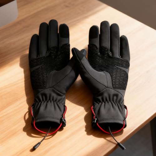 Guantes calefactables USB con pantalla táctil y 3 niveles de calor para invierno 3