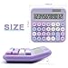 Purple Calculator, UPIHO 12 Digit with Large LCD Display and Big Buttons,Purple Office Accessories for Women Desk,Cute Calculator for Office,School, Home,Business