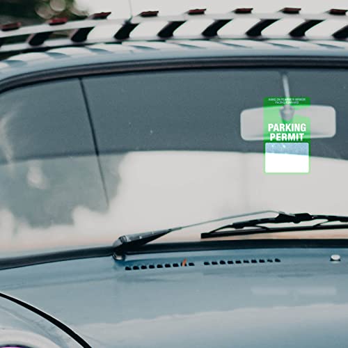 50 Pack Parking Permit Hang Tag -Poly Plastic Parking Placards -Temporary Parking Passes, Blank PVC Parking Passes for Car Rear View Mirror 3x5" (Green) by KORTTITALO - Image 5