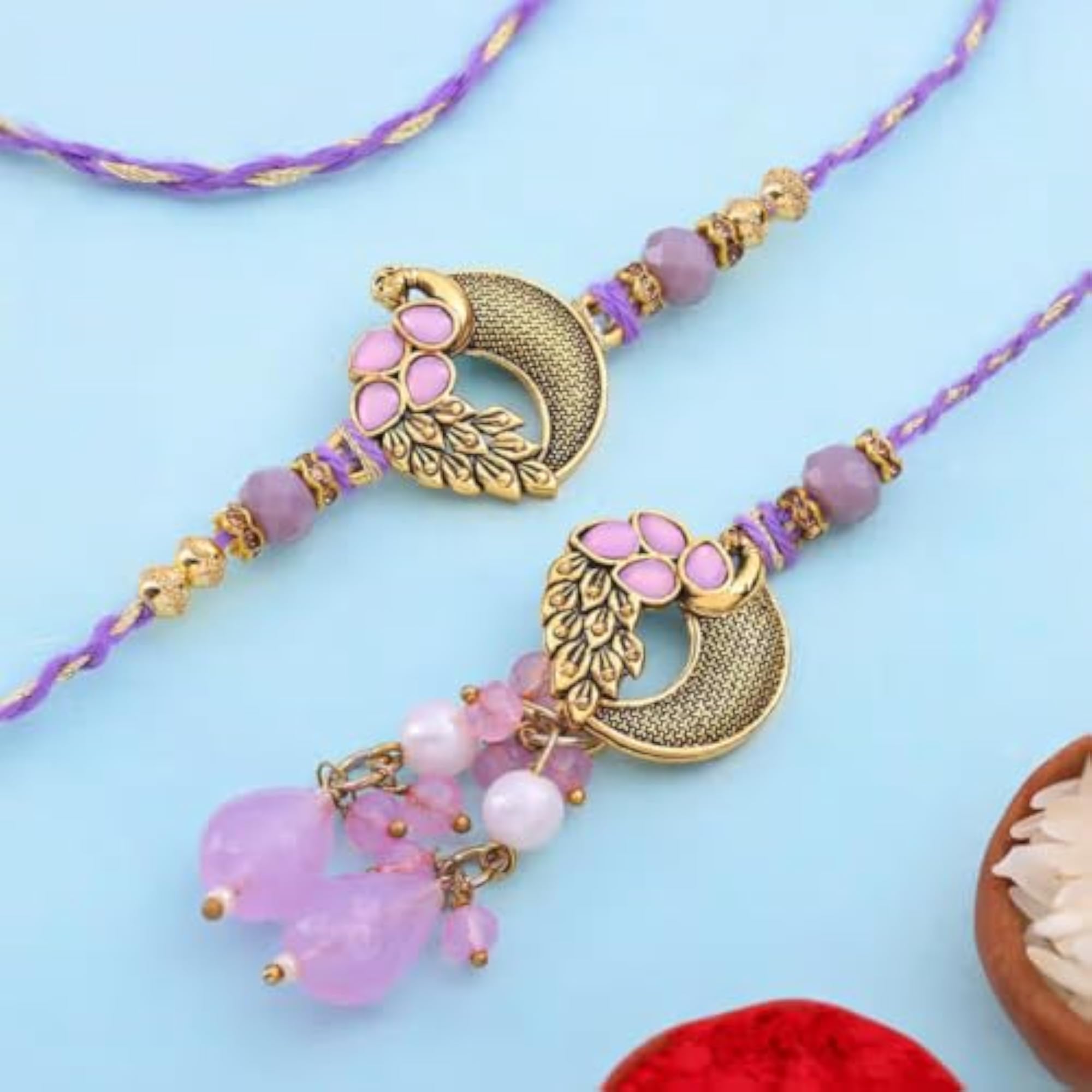 Rakhi for Bhaiya Bhabhi with Sweet Dodha Burfi