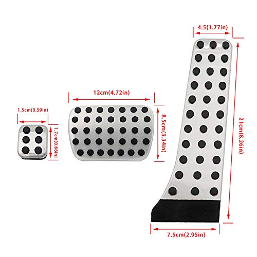 Yorten Pedal do pé do freio de combustível do carro Pedais do carro de liga de Allumium automática c