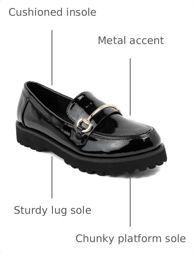 Image of Jones New York Women Platform Slip On Chunky Loafers Shoes Penny Loafers for Ladies