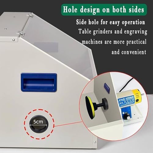 Scatola Di Aspirazione Polveri Per Incisione, Scatola Per Levigatura Dentale A 2800 Giri/min Con Illuminazione A Led E Finestra Trasparente, Per Levigatura, Incisione E Lucidatura