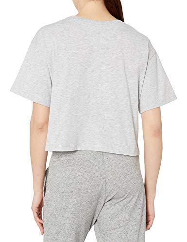 Champion Womens Cropped Tee, Script Logo T Shirt, Oxford Gray-550757, Small Us #TOP4