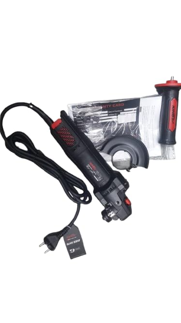Image of KING POWER Angle Grinder KBS-712, 1100W Motor, 100mm Disc, with Side Handle and Grinder Kits, for Steel Cutting