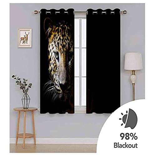 Rideaux occultants 100% polyester léopard pour retrouver des nuits calmes
