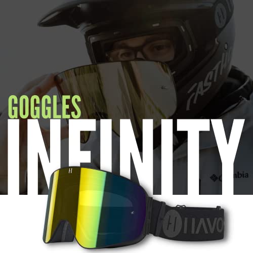 Havoc Racing Magnetic Frameless Goggles - For Motocross, Dirt Biking, Snowboarding, Atv, & Utv - Uv Blocking Anti-Fog Goggles #TOP1