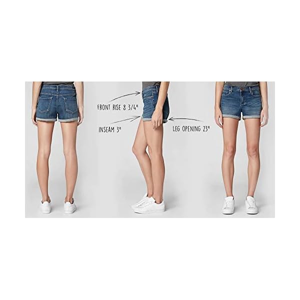 [BLANKNYC] Women's Denim Distressed Cuffed Short, Blue, 24 - Image 5