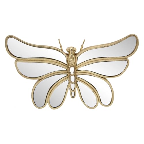 SIGNES GRIMALT Retro Chic Wandschmetterling, mehrere Spiegel und elegante goldene Struktur, Länge 26 cm