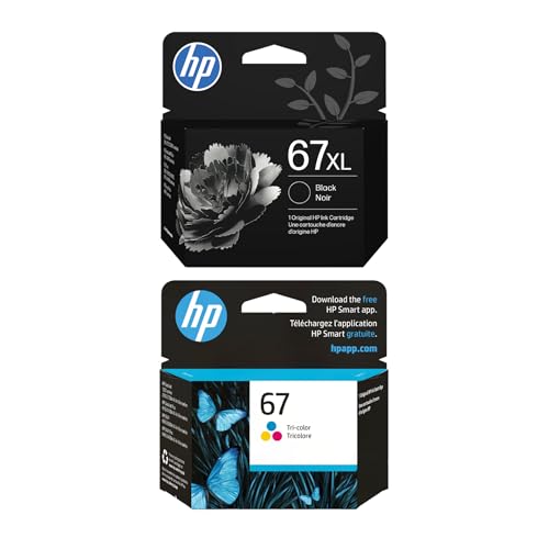 Image of HP 67XL Blk /67 CMY Original Cartridge Ink Bundle| DeskJet 2700 /4100 Series
