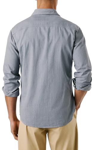Pepe Jeans Męska klasyczna koszula wąska, szara (Denim-8C0), L, Szary (Denim-8C0), L
