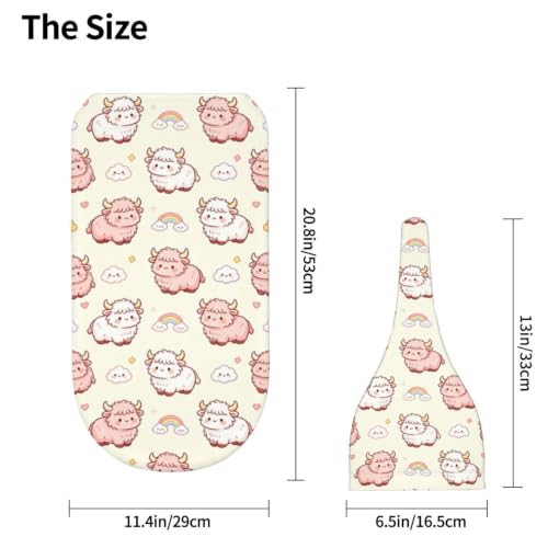 Image of Lcokin Highland Cow Baby Stuff Swaddle Blanket with Hat, Newborn Receiving Blanket