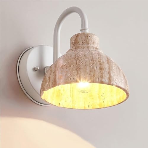 Nordic Modern Wall Sconce with Natural Stone and Marble Brass