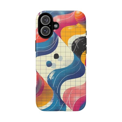 Coque rigide mate iPhone 16 Plus antichoc et anti-traces multicolore