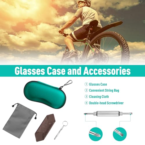 Image of FINTIE Sunglasses Case, Hard EVA Shell Shockproof Sport Glasses Case with Metal Carabiner Travel Zipper Eyeglasses Holder