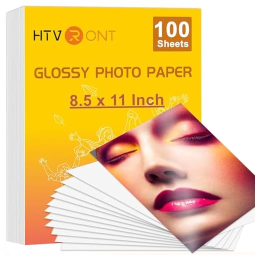 HTVRONT Glossy Photo Paper for Printer, 100 Sheets Inkjet Printer Paper for Chip Bag Paper—Instant Dry Photo Paper 8.5 x 11 Glossy 135gsm