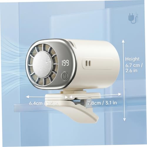 Aire acondicionado portátil tipo mini ventilador con clip y pantalla LED 7