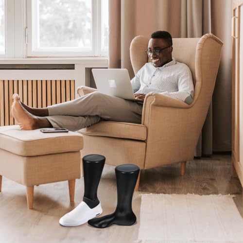 OUNONA Men Sock Mannequin Display Foot Mannequin 12.20 Inch Realistic Fake Foot Holders for Socks Portable Display Stand for Retail Stores and Shops - Thumbnail 3