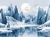 5D Diamond Painting de Adultos Luna Reflexión Diamond Painting Completo Kit, Cuadros Diamantes Niños Adultos, DIY Principiante Punto Cruz Decuadro Diamantes, Adecuado Decoración Regalos 50x70cm z-973