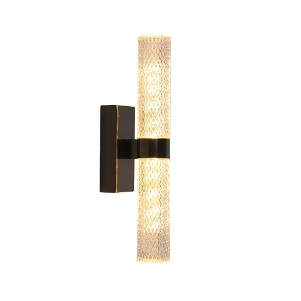 HPTHLY Long Tube Led Wall Sconces Minimalist Dimmable Up Down Wall Lights Creativity Brass Linear Bathroom Lamp Fixture For Vanity Bedroom Hallway Staircase (K-33Cm)