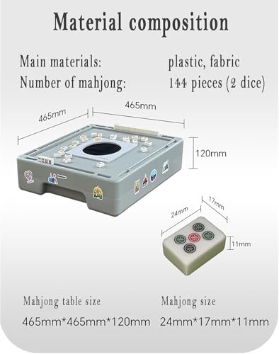Mesa Mahjong con fichas Juego portátil para exteriores miniatura 7