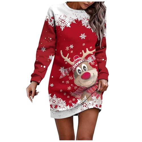 Weihnachtskleid Damen Weihnachten Kleider Christmas Damen Strickkleid Weihnachtsoutfit Große Dress Elegant Weihnachtskleidung Sexy Weihnachtskostüm...