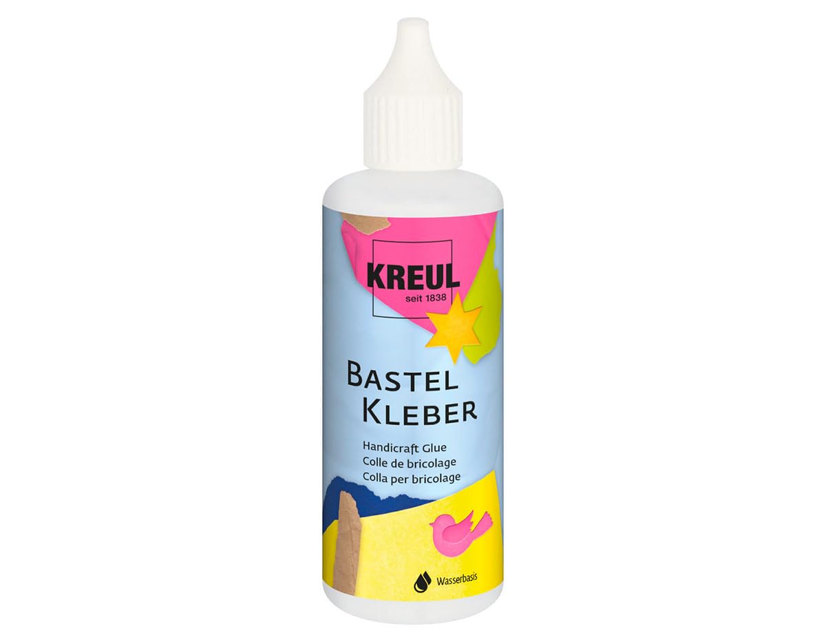 KREUL 49360 - Pegamento para manualidades a base de agua y sin disolventes Transparente 80 ml Adecuado para muchos tipos de materiales