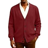 MATIÈRE PREMIUM DOUCE:​ Confectionné en un mélange de laine et de coton de haute qualité, ce cardigan homme offre une sensation de douceur et de chaleur incomparable, idéal pour l'automne et l'hiver.