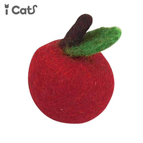 Amazon | iCaTOY コロコロフェルトTOY りんご 猫 おもちゃ | iCat