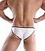 BRAVE PERSON Men's Bikini Underwear Fashion Soft Print Nylon Briefs 8880 (XL:32''-37'', White)