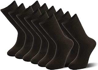 STRATO COTTON Derby Tweed Plain Colour Dress Socks, Comfortable Breathable Cotton Rich, Size 6-10