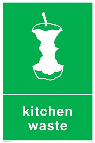 Viking Segni Ij1429-A4P-3 M Recycling-Kitchen Rifiuti Sign, 3 Mm, 300 Mm Altezza X 200 Mm Larghezza Rigido In Plastica
