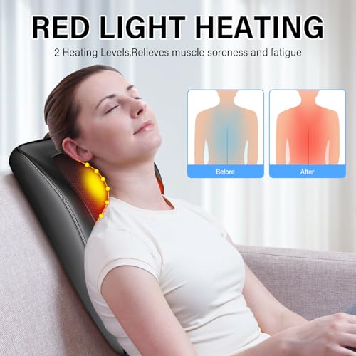 Masseur cervical avec coussin chauffant appareil de massage 3D premium