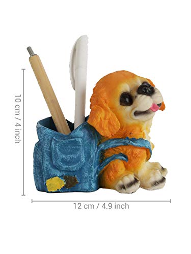 Image of TIED RIBBONS Cute Dog Decorative Pen Stand for Gift office Desk Kids Study Table (11.5 cm X 9 cm X 11 cm, Multicolor)
