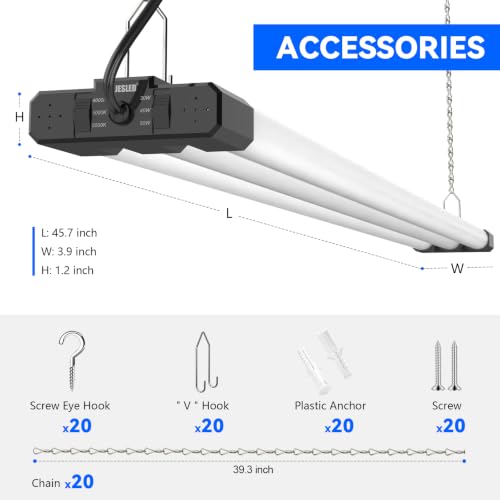 JESLED LED Shop Lights 4FT 7500LM, 3CCT & 3 Wattage Adjustable, ETL by JESLED - Used condition - Image 9