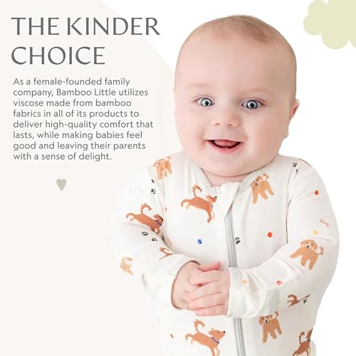 Image of Bamboo Little Soft Baby Footie Pajamas, Baby Clothes, Newborn Sleepers, 95% Viscose and 5% Spandex, 0-24 Months